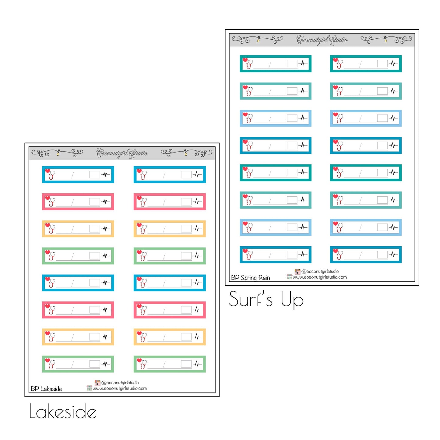 Blood Pressure Medical Planner Stickers