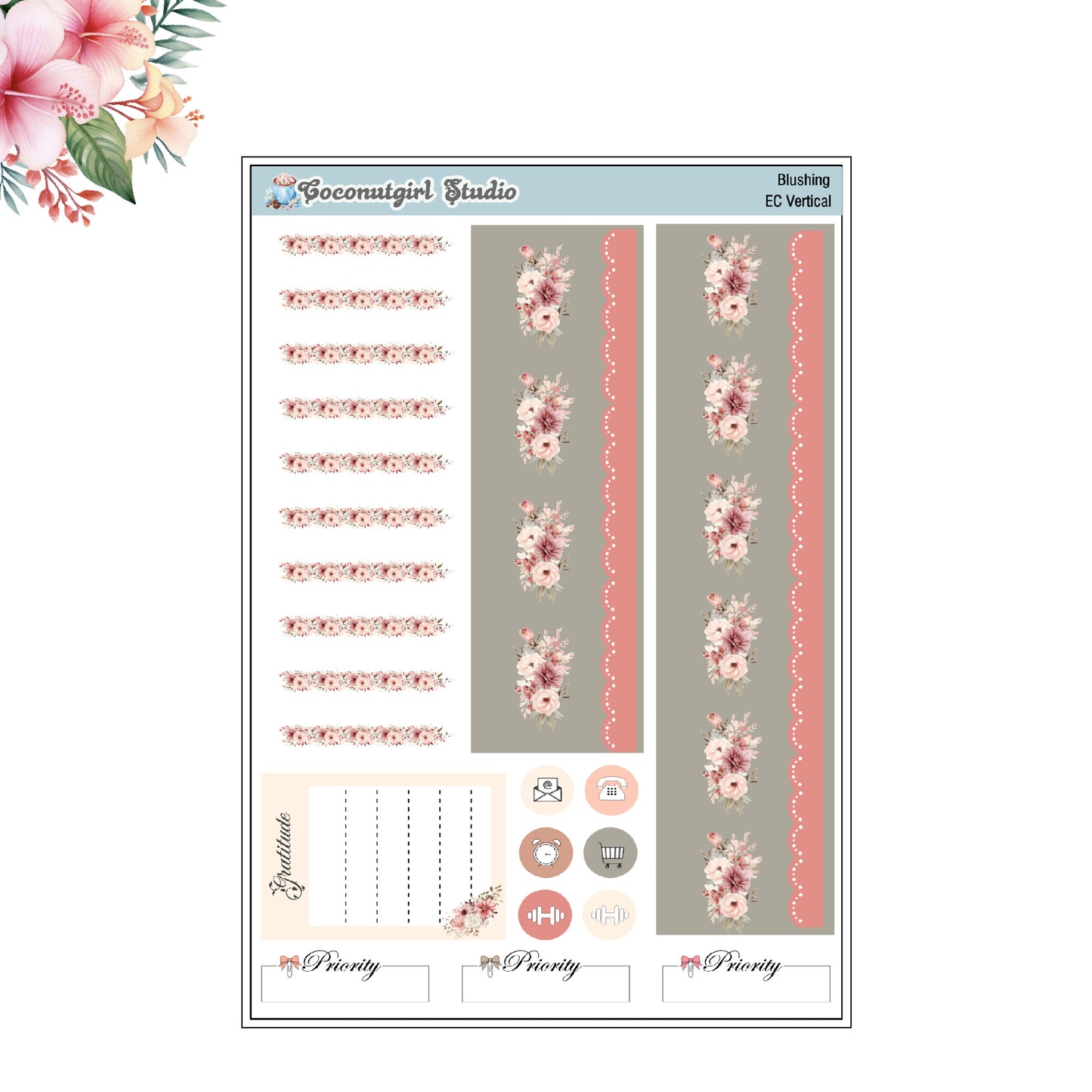 Blushing Planner Stickers