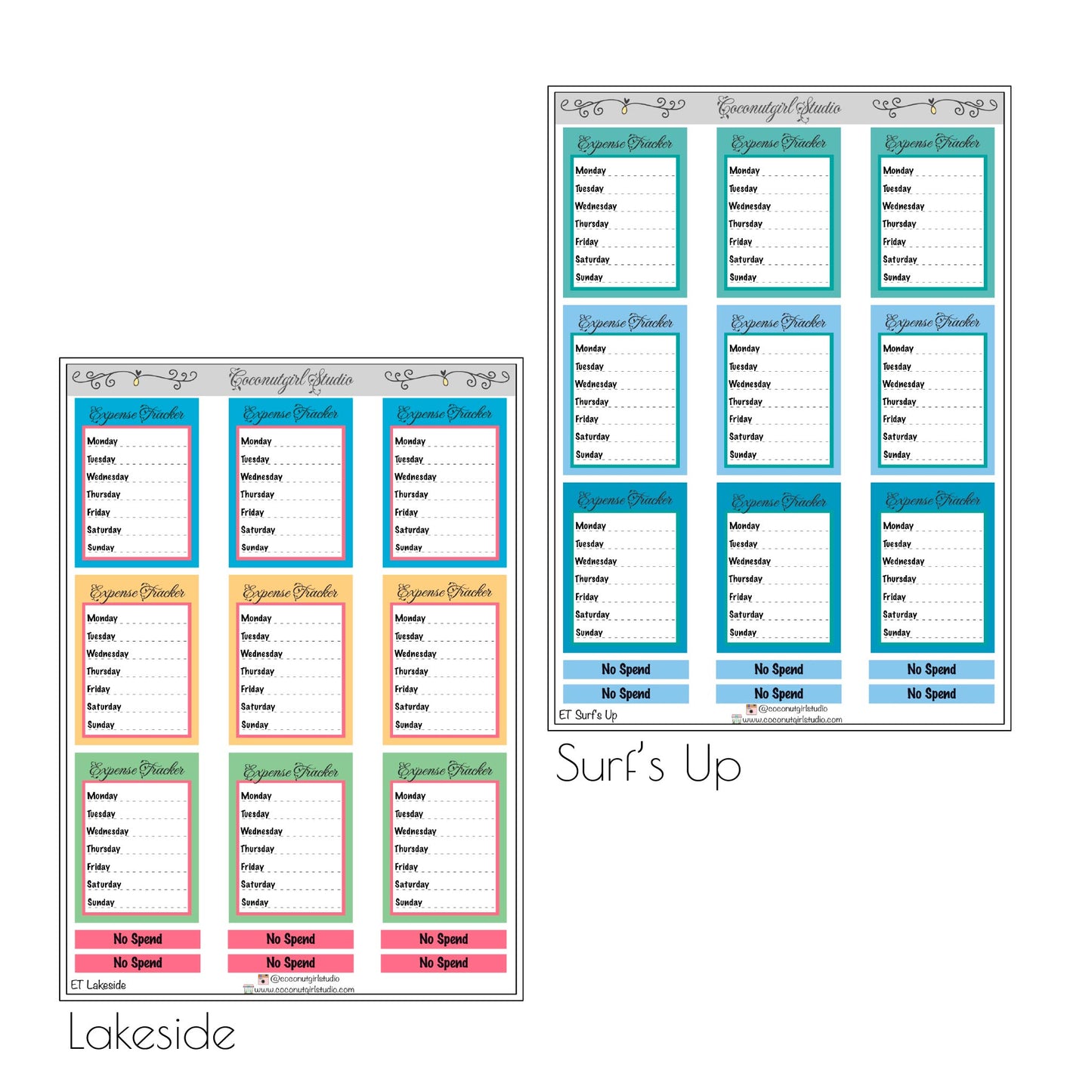 Expense Tracker Planner stickers Financial