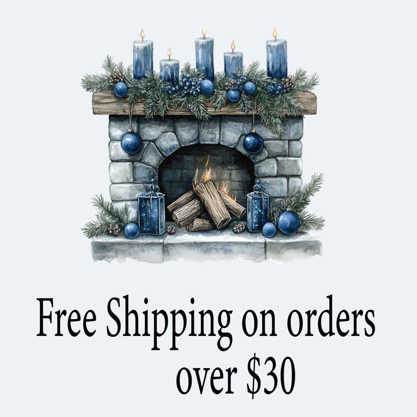 January Monthly Planner Sticker Kit | Winter Blue Planner Stickers