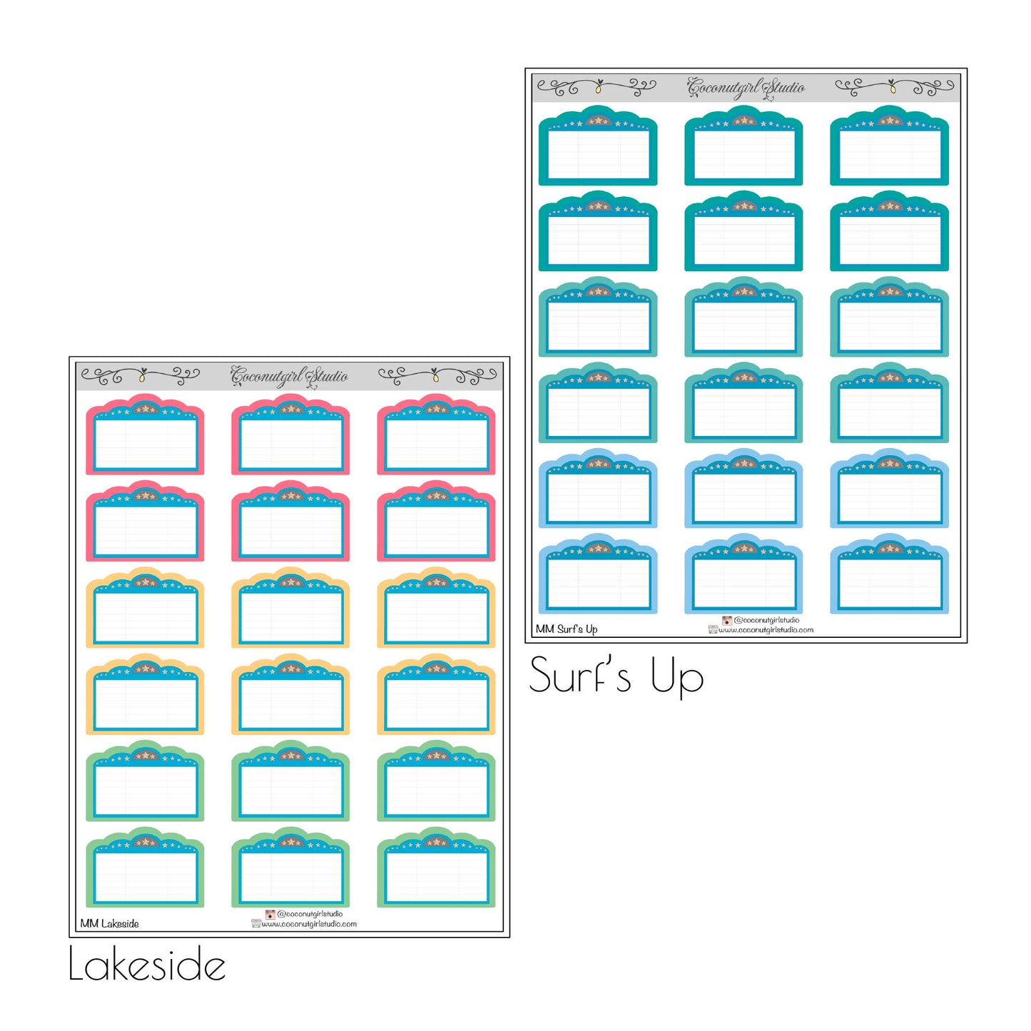 Movie Marquee Planner Stickers