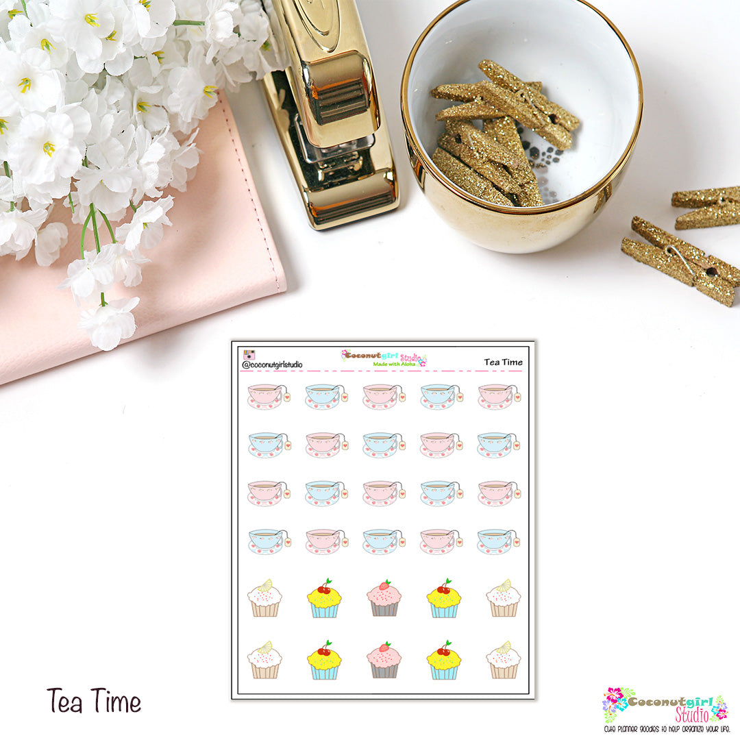Tea Time Planner stickers me time