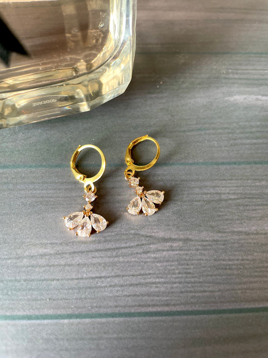 Brass Tear-Drop Earrings