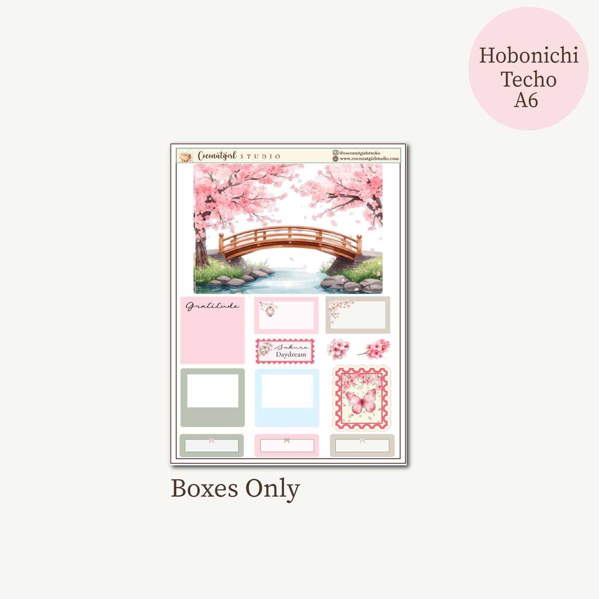 Sakura Daydream Cherry Blossom Planner Sticker Kit | Hobonichi Techo A6 Original
