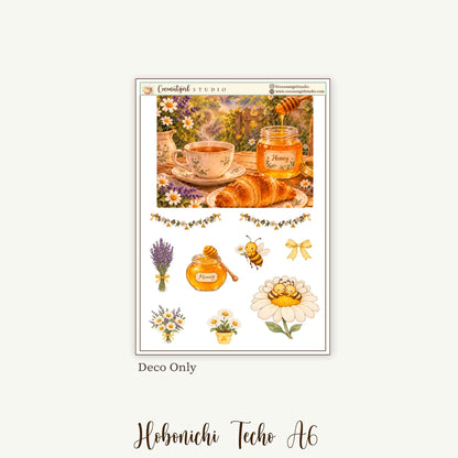 Honey & Wildflowers Weekly Planner Sticker Kit | Hobonichi Original A6