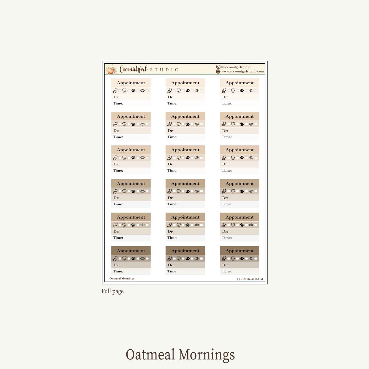 Appointment Reminder Stickers | Medical • Dental • Vet • Vision