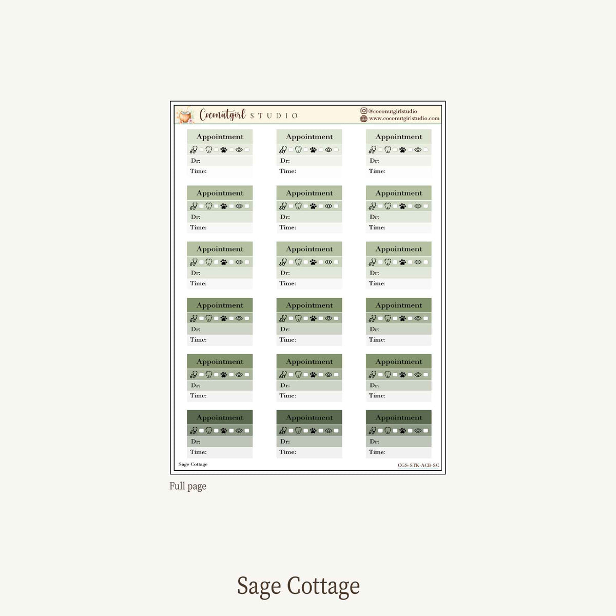 Appointment Reminder Stickers | Medical • Dental • Vet • Vision