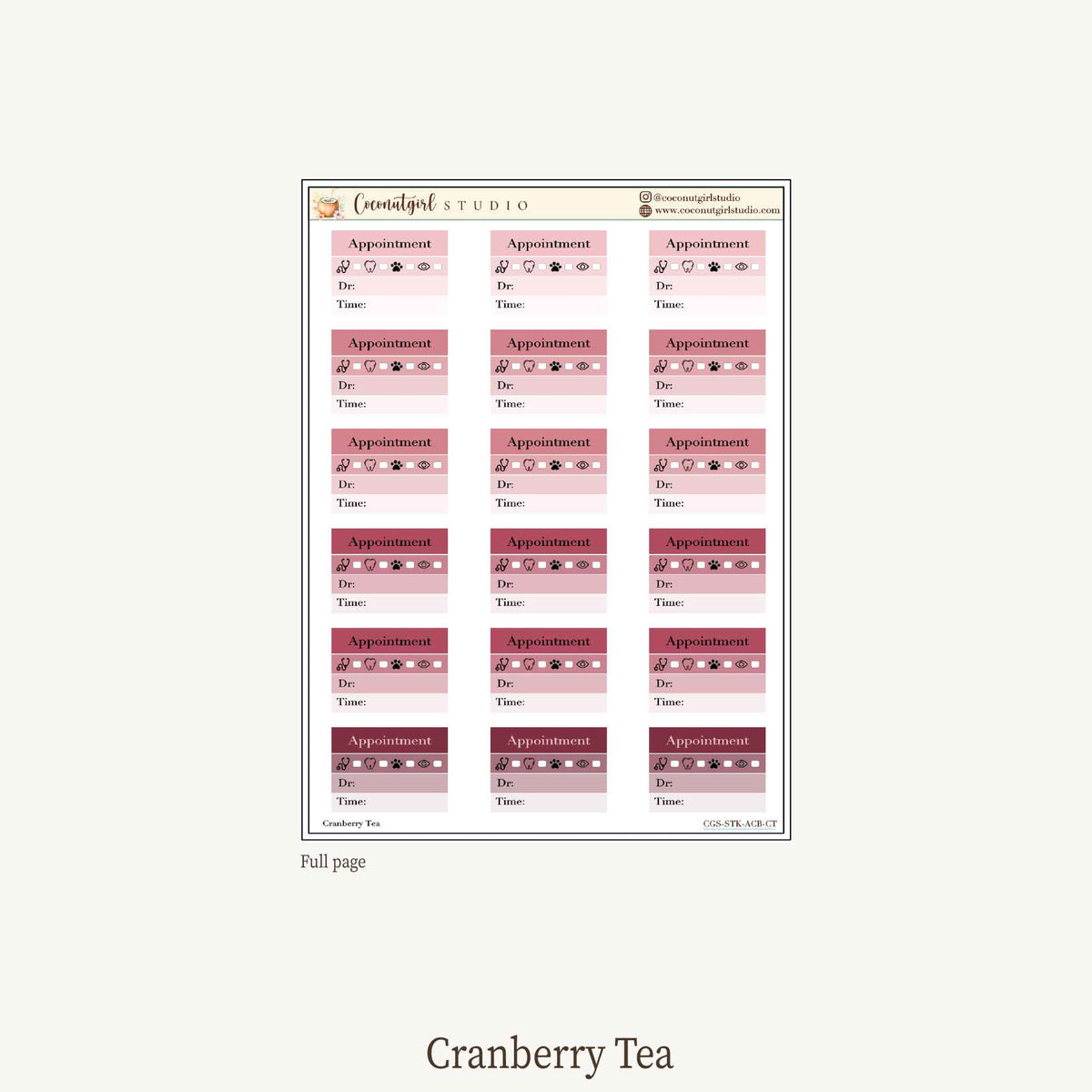 Appointment Reminder Stickers | Medical • Dental • Vet • Vision