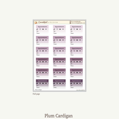 Appointment Reminder Stickers | Medical • Dental • Vet • Vision