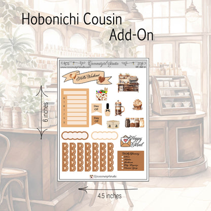 Coffee Lover’s Weekly Kit Planner Stickers | Cozy Café Planning Kit