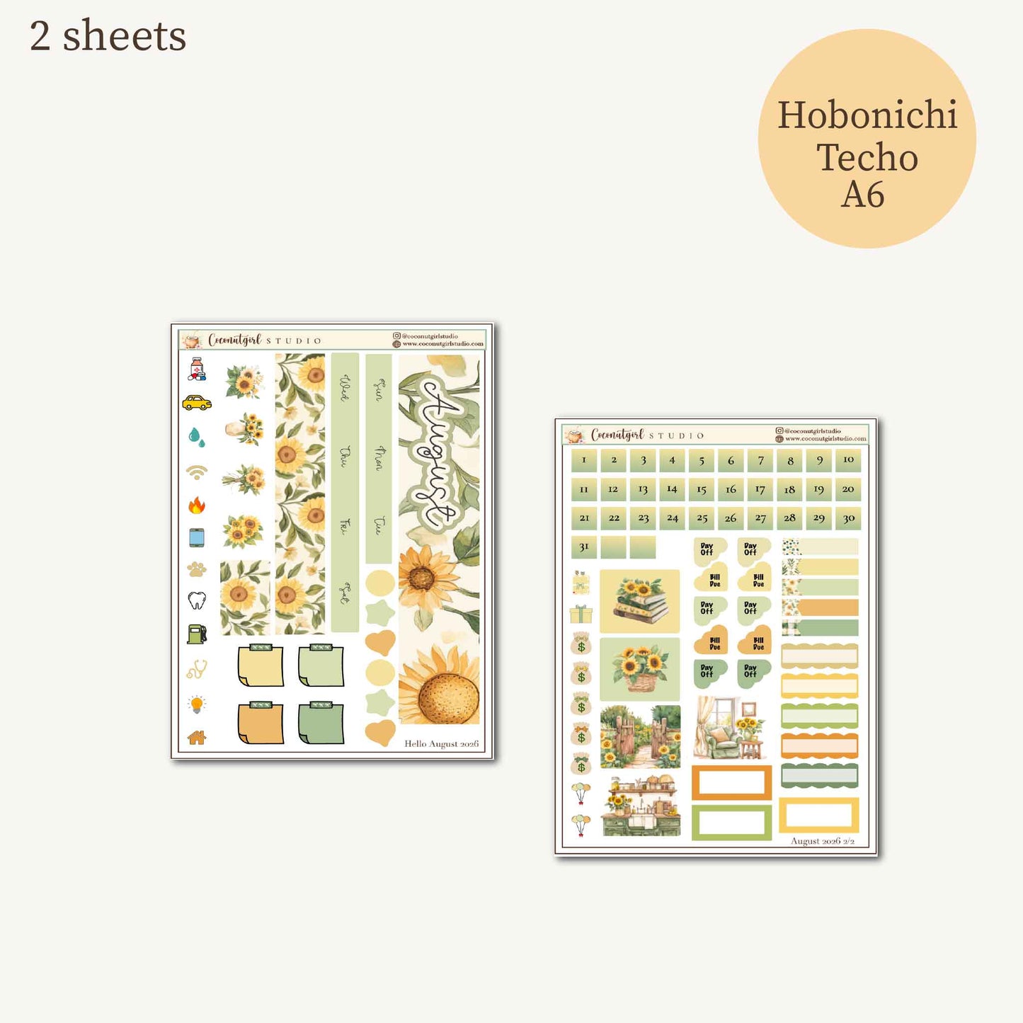 August Sunflower Monthly Kit