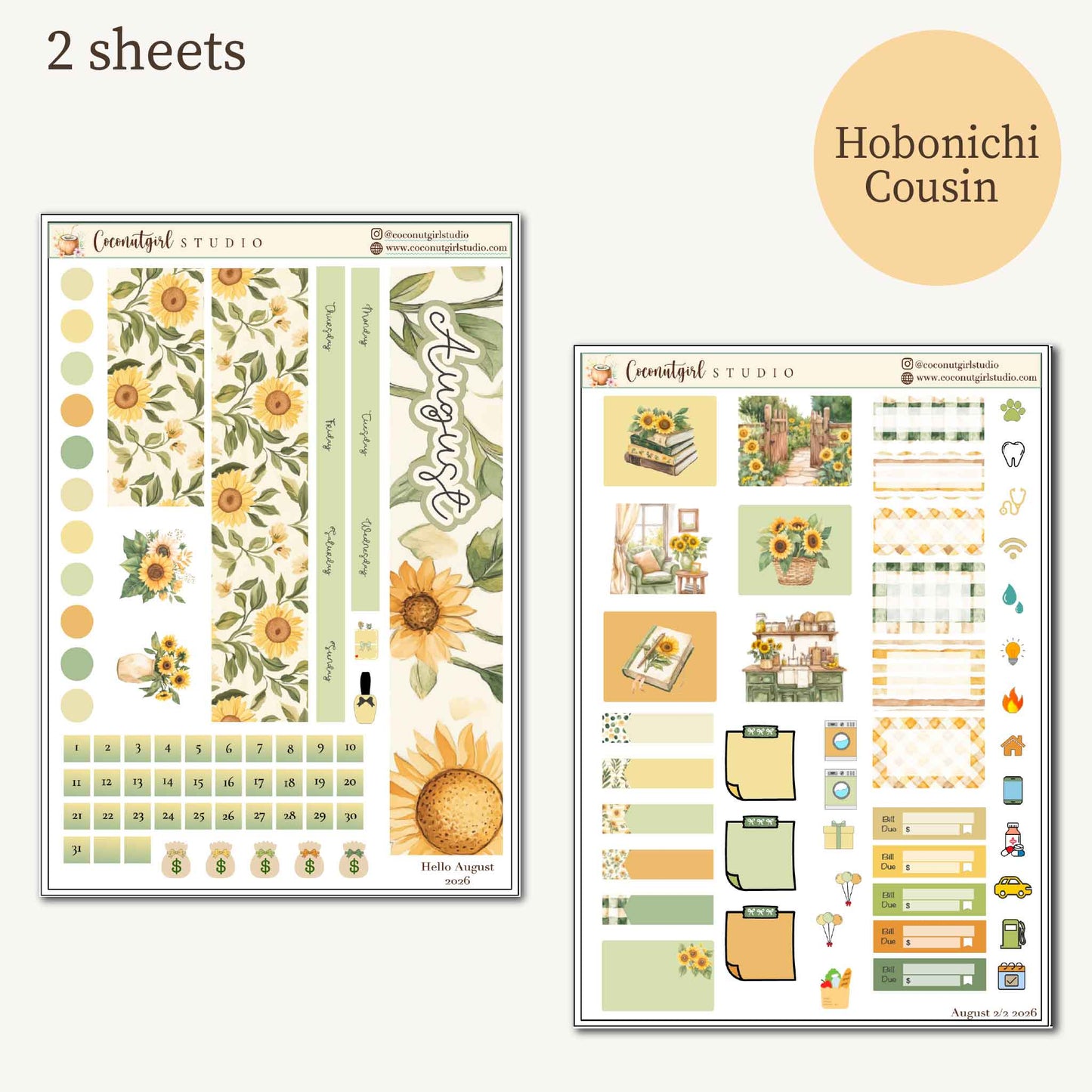 August Sunflower Monthly Kit