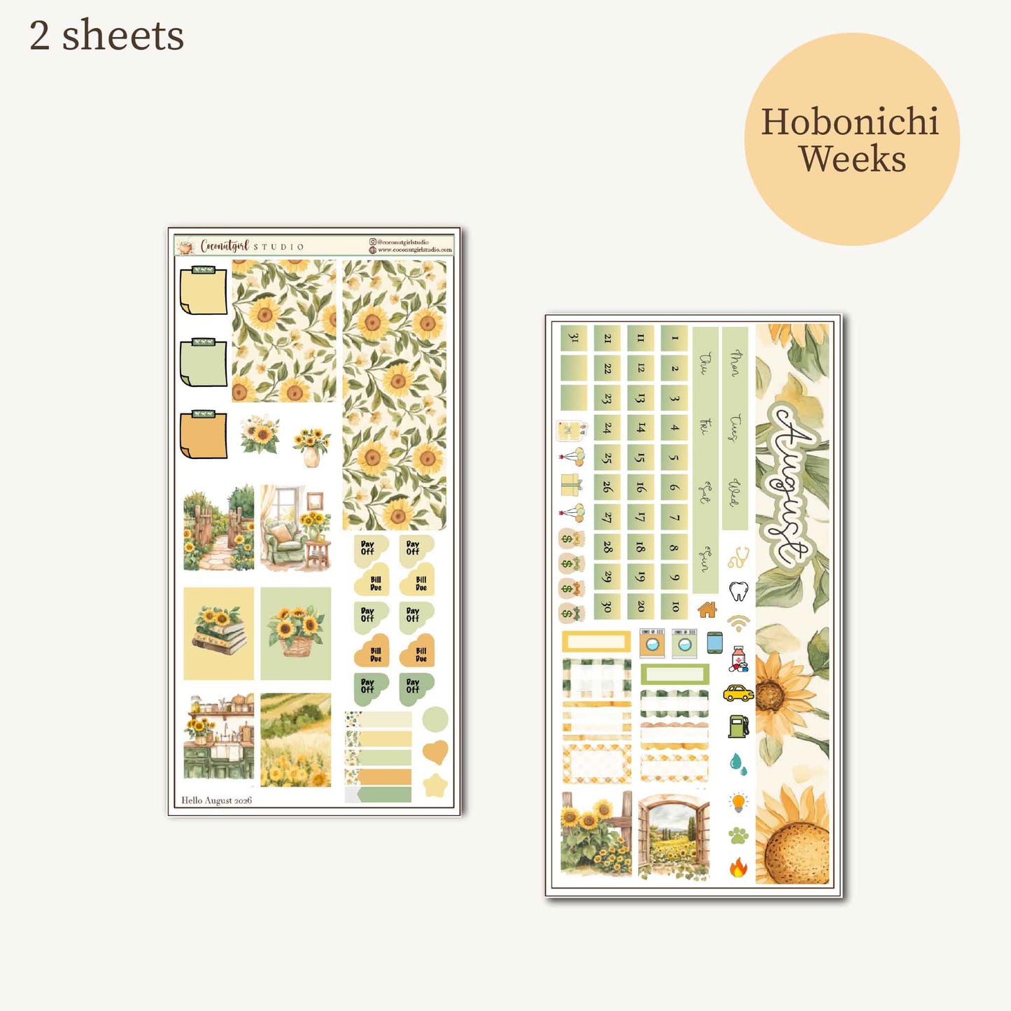 August Sunflower Monthly Kit