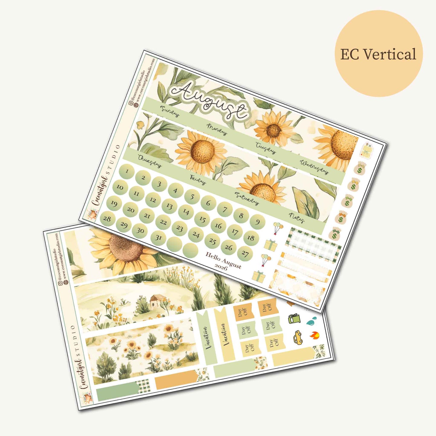 August Sunflower Monthly Kit