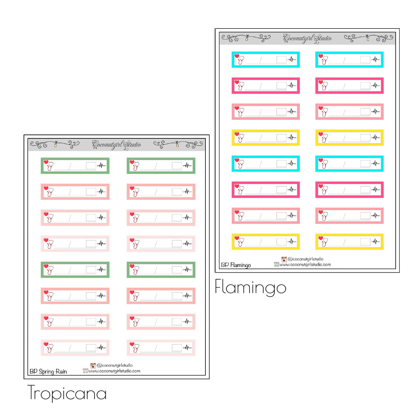 Blood Pressure Medical Planner Stickers
