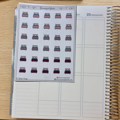 Bedding Planner Stickers – Laundry, Sheets & Cleaning Reminder Stickers for Planners