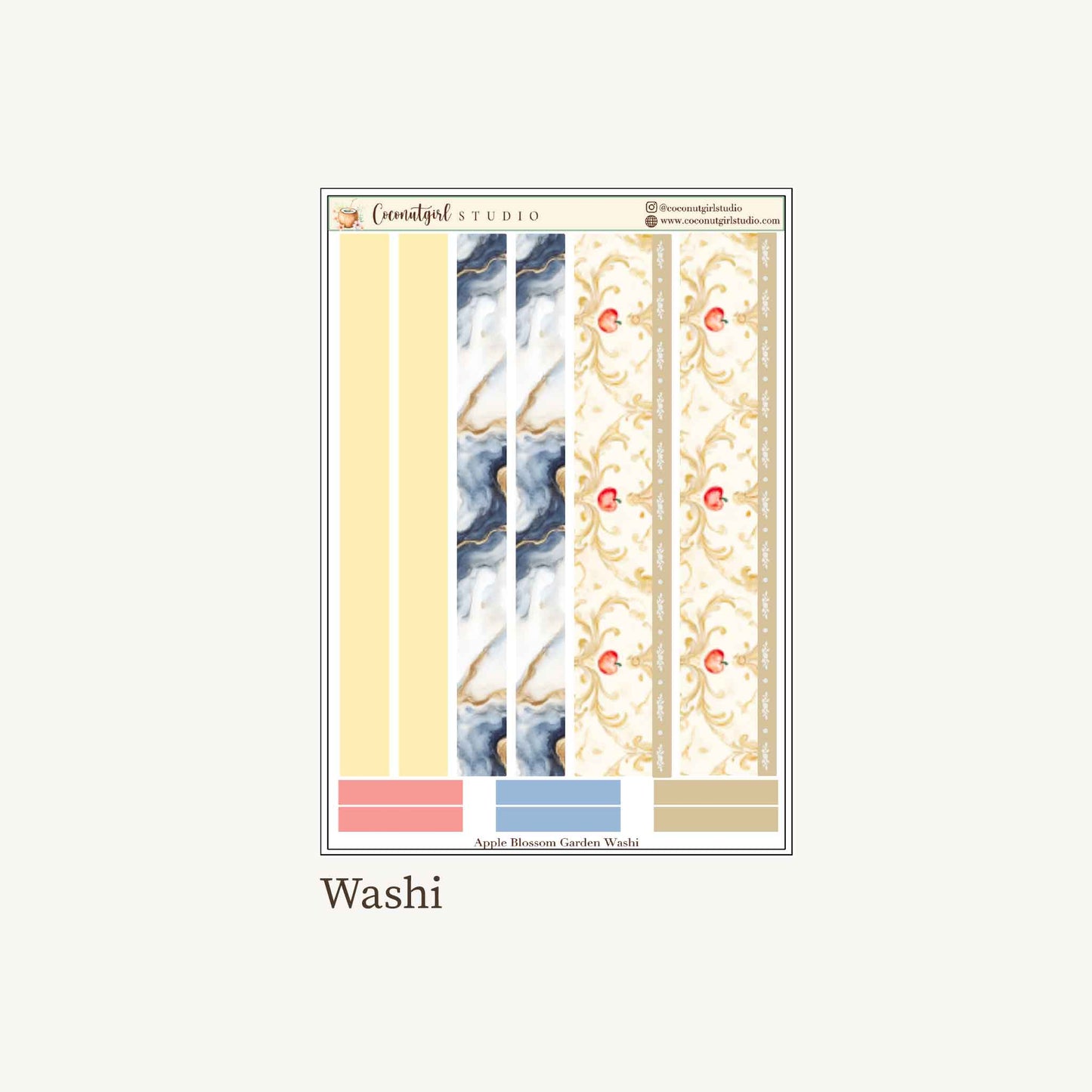 Apple Blossom Garden Weekly Kit | Premium Set  12 sheets | planner stickers