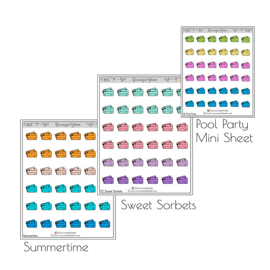 Credit Card planner stickers  bill due Financial