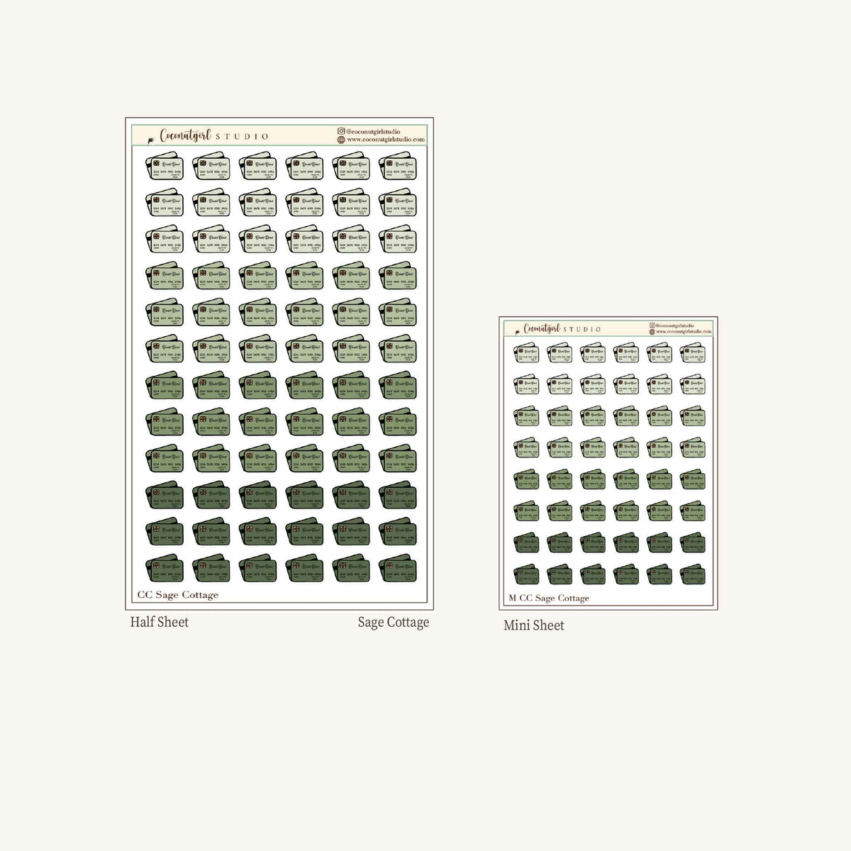Credit Card Tracker Sticker Kit