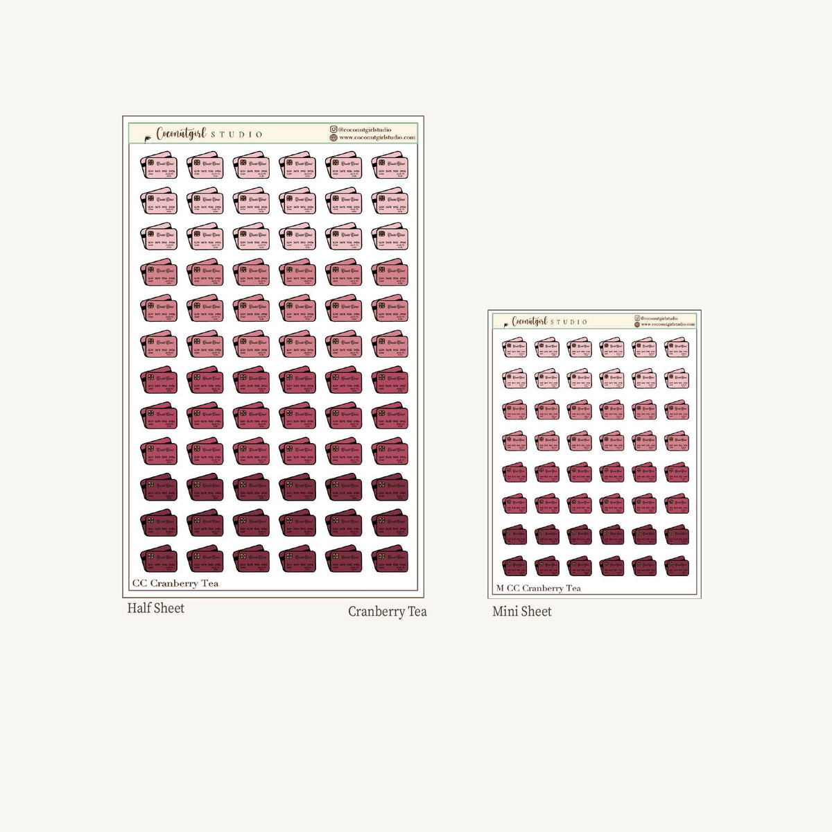 Credit Card Tracker Sticker Kit