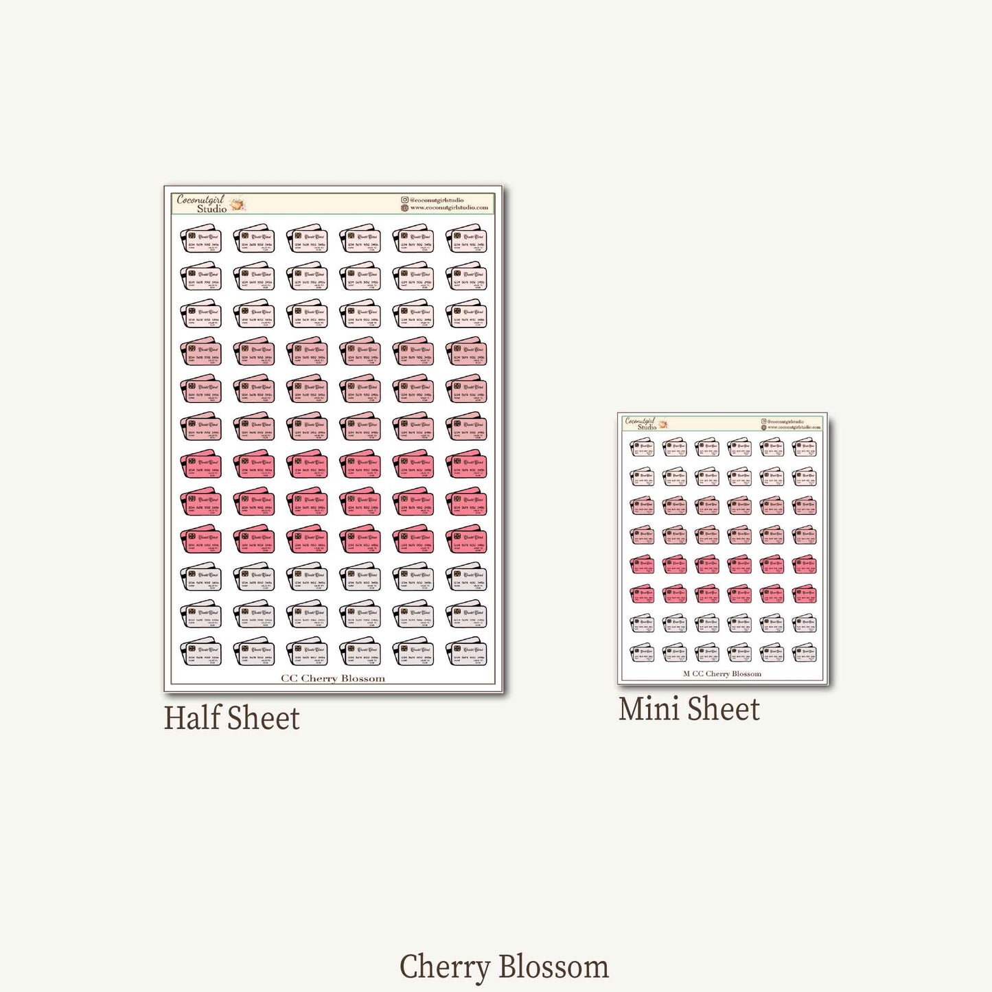 Credit Card Tracker Sticker Kit