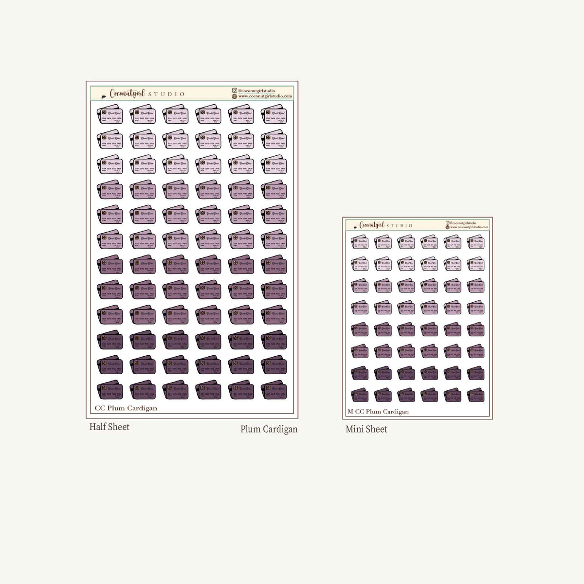 Credit Card Tracker Sticker Kit