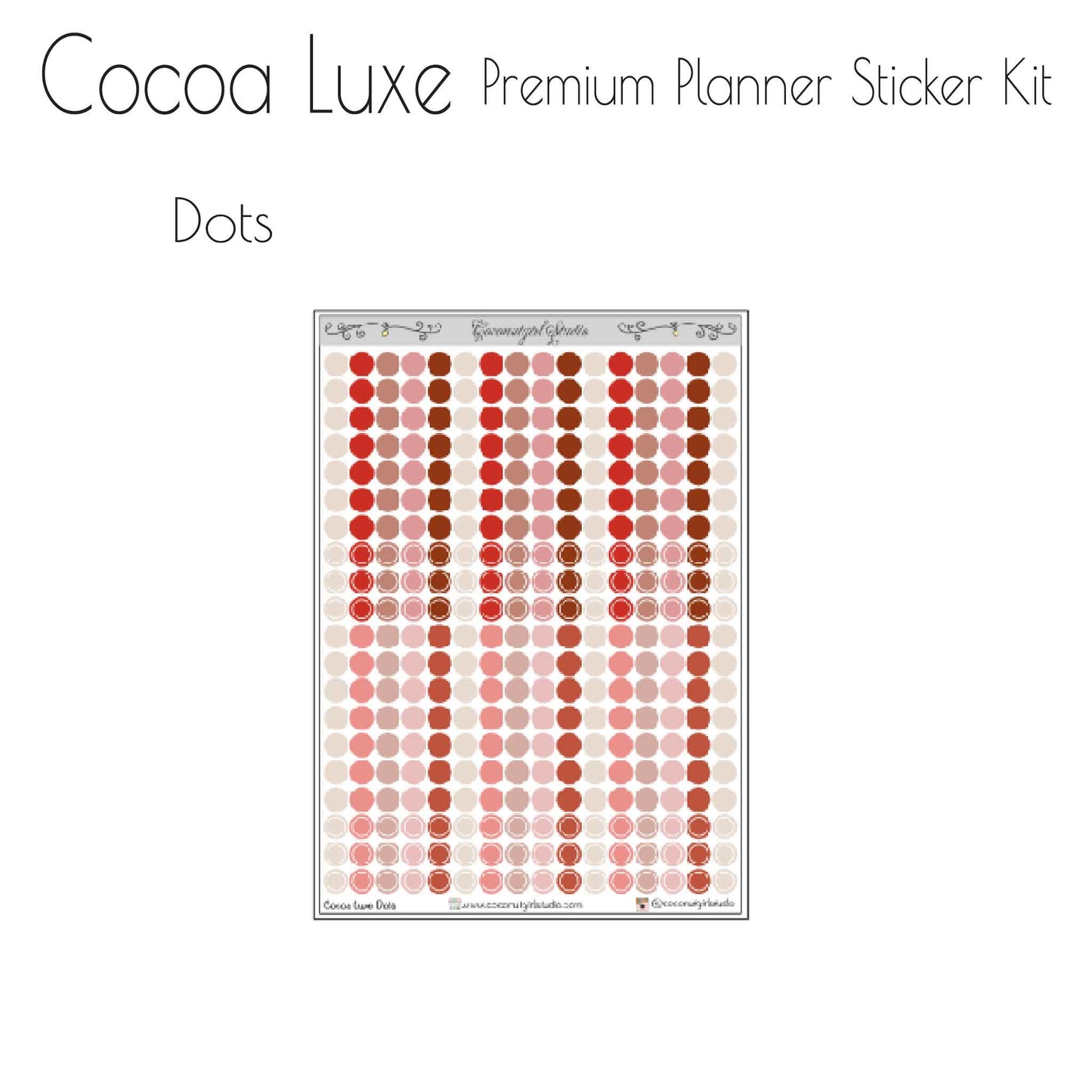 Cocoa Luxe Premium Planner Sticker Kit | Cozy Neutral Weekly Planner Stickers | Full Decorative & Functional Kit