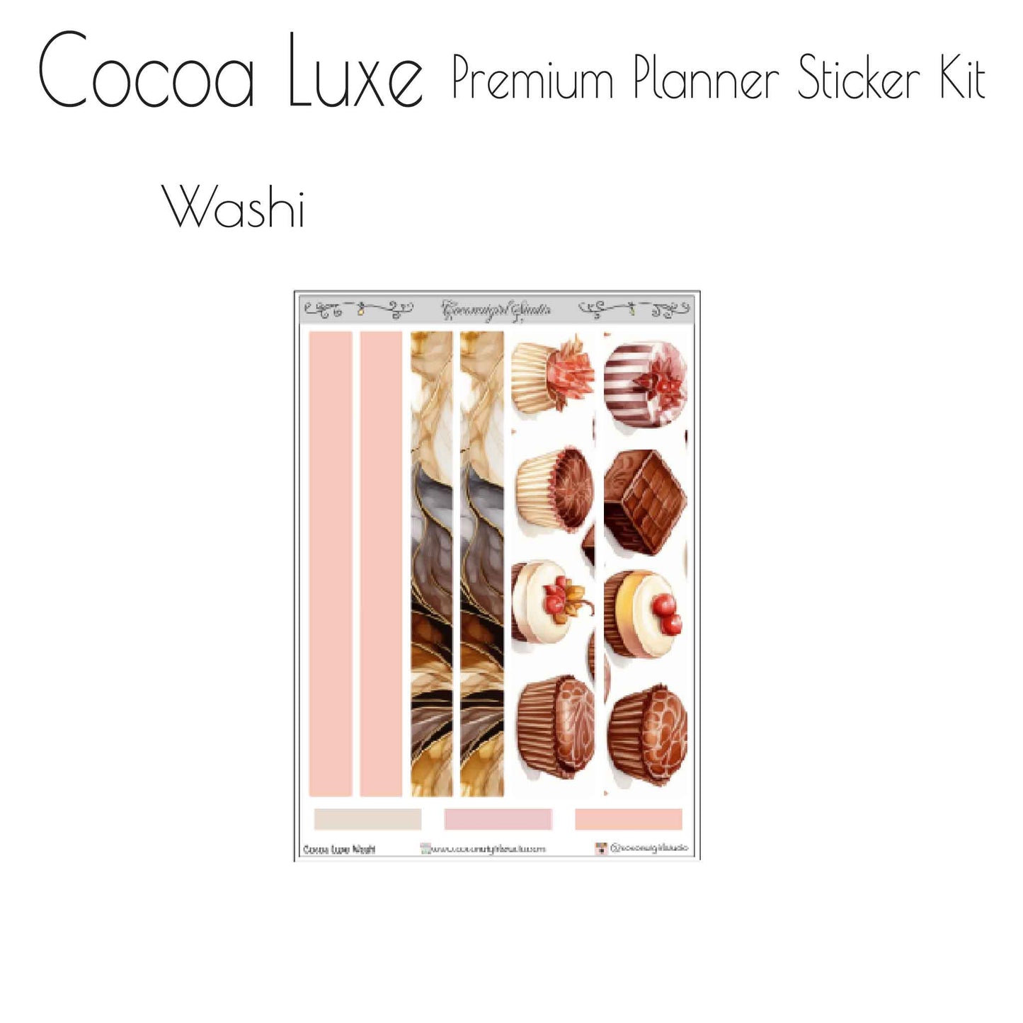 Cocoa Luxe Premium Planner Sticker Kit | Cozy Neutral Weekly Planner Stickers | Full Decorative & Functional Kit