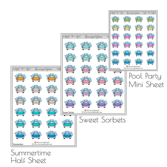 Car wash planner stickers Home & Chores