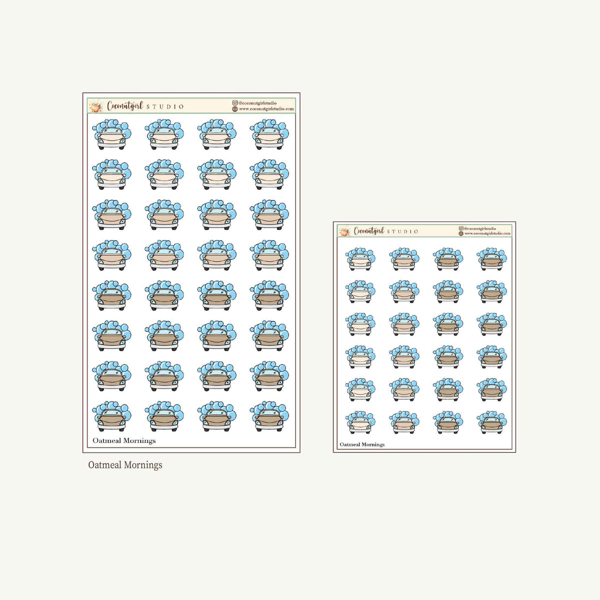 Car Wash Planner Stickers – Car Wash Reminder Labels for Weekly Planners & Journals