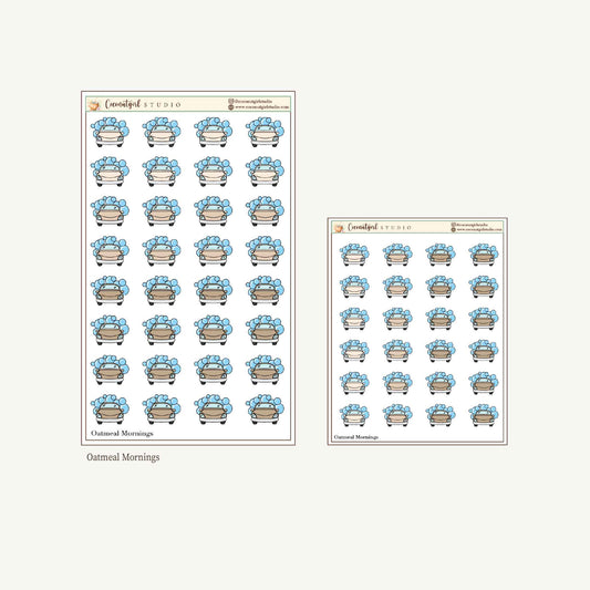 Car Wash Planner Stickers – Car Wash Reminder Labels for Weekly Planners & Journals