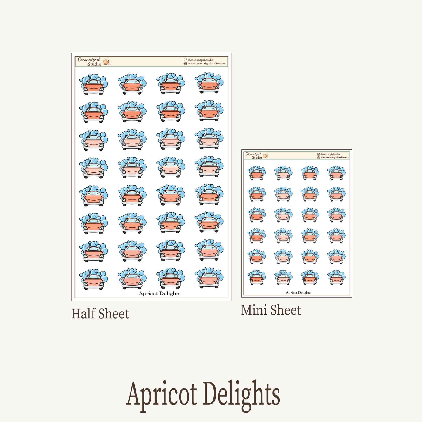 Car Wash Planner Stickers – Car Wash Reminder Labels for Weekly Planners & Journals