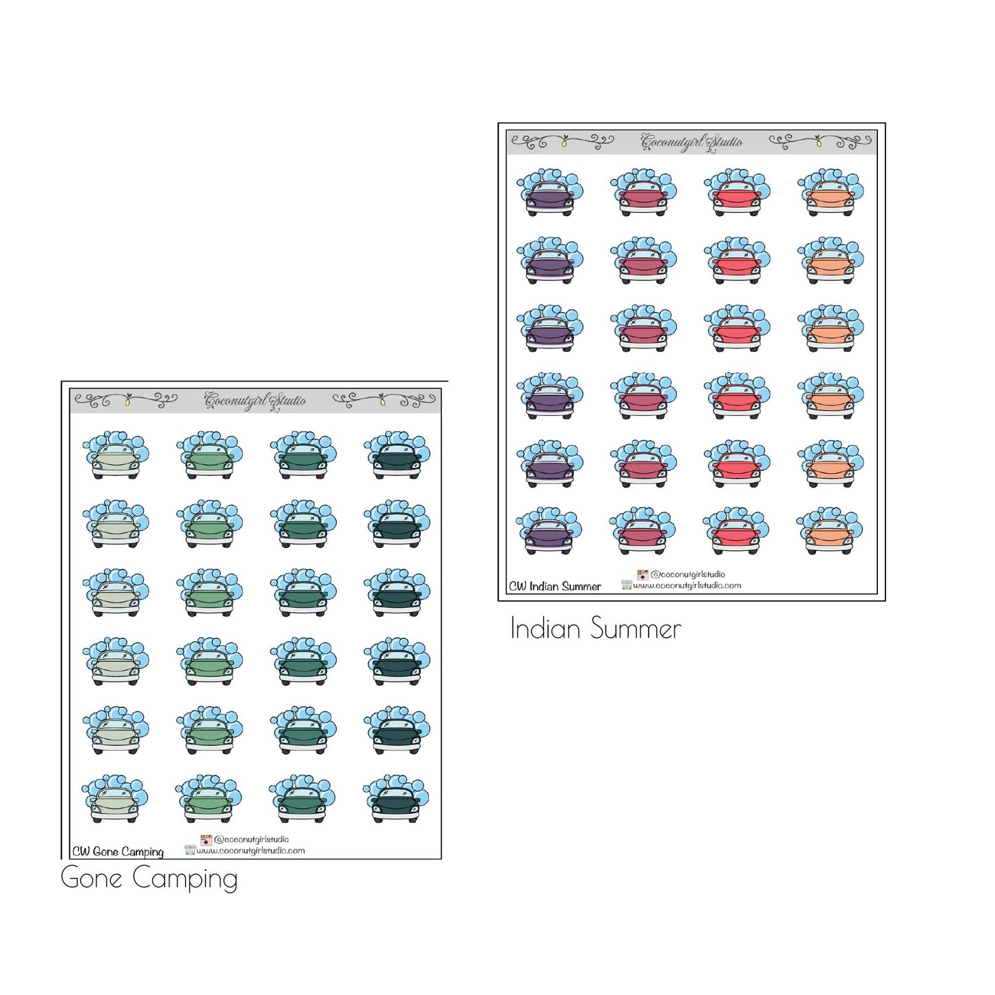 Car wash planner stickers Home & Chores