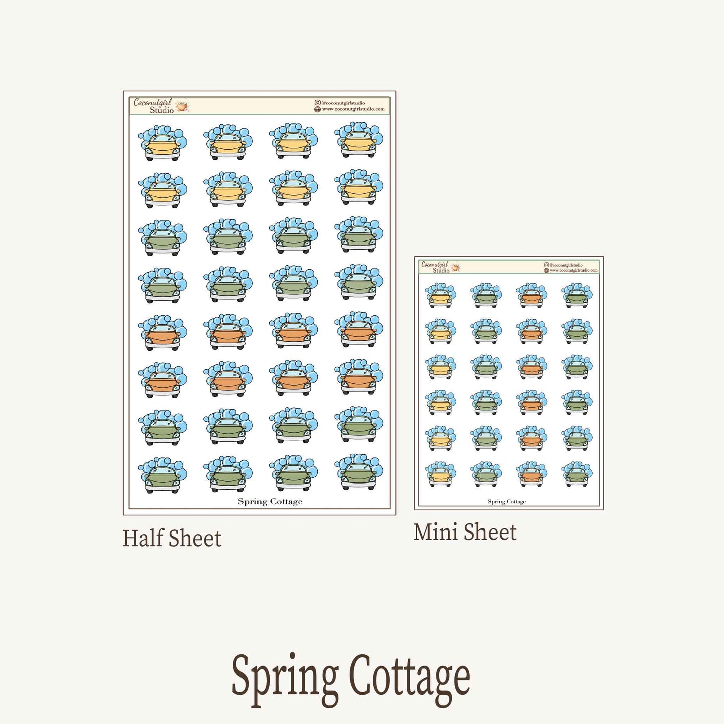 Car Wash Planner Stickers – Car Wash Reminder Labels for Weekly Planners & Journals