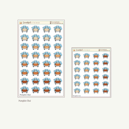 Car Wash Planner Stickers – Car Wash Reminder Labels for Weekly Planners & Journals