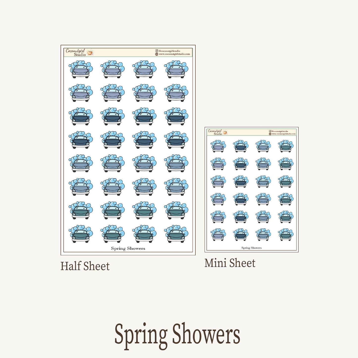 Car Wash Planner Stickers – Car Wash Reminder Labels for Weekly Planners & Journals