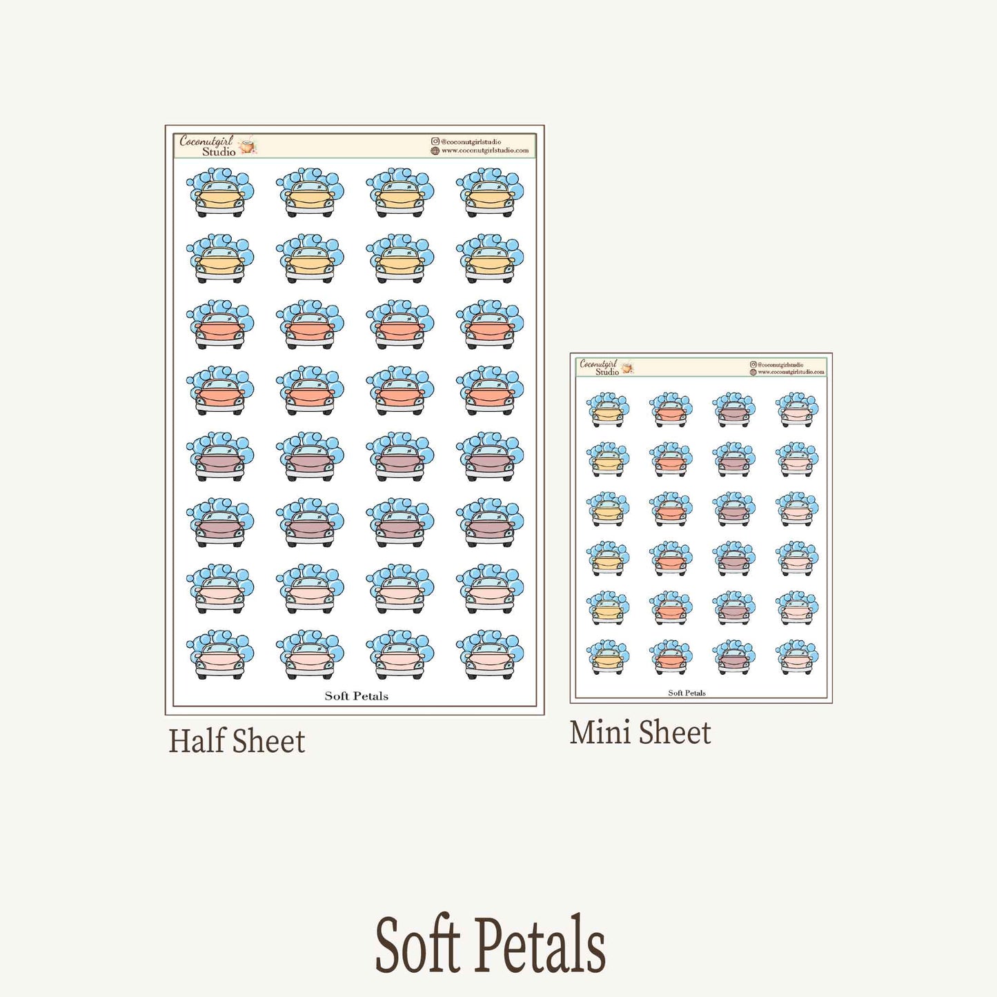 Car Wash Planner Stickers – Car Wash Reminder Labels for Weekly Planners & Journals