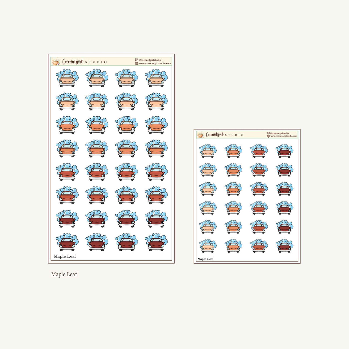 Car Wash Planner Stickers – Car Wash Reminder Labels for Weekly Planners & Journals