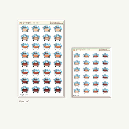 Car Wash Planner Stickers – Car Wash Reminder Labels for Weekly Planners & Journals