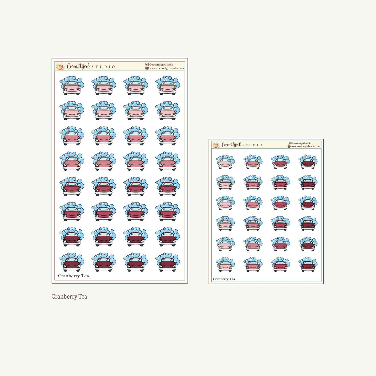 Car Wash Planner Stickers – Car Wash Reminder Labels for Weekly Planners & Journals