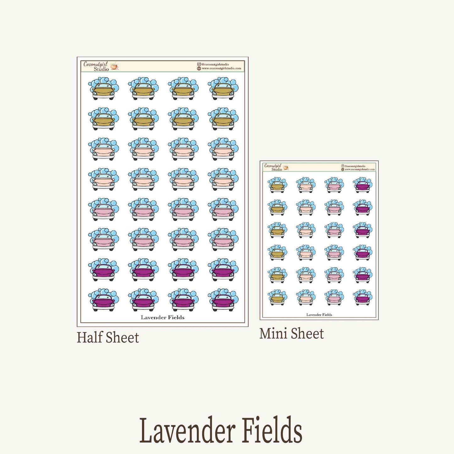 Car Wash Planner Stickers – Car Wash Reminder Labels for Weekly Planners & Journals
