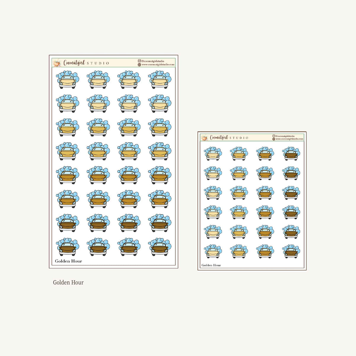 Car Wash Planner Stickers – Car Wash Reminder Labels for Weekly Planners & Journals