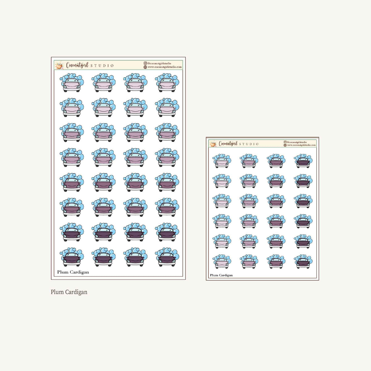 Car Wash Planner Stickers – Car Wash Reminder Labels for Weekly Planners & Journals