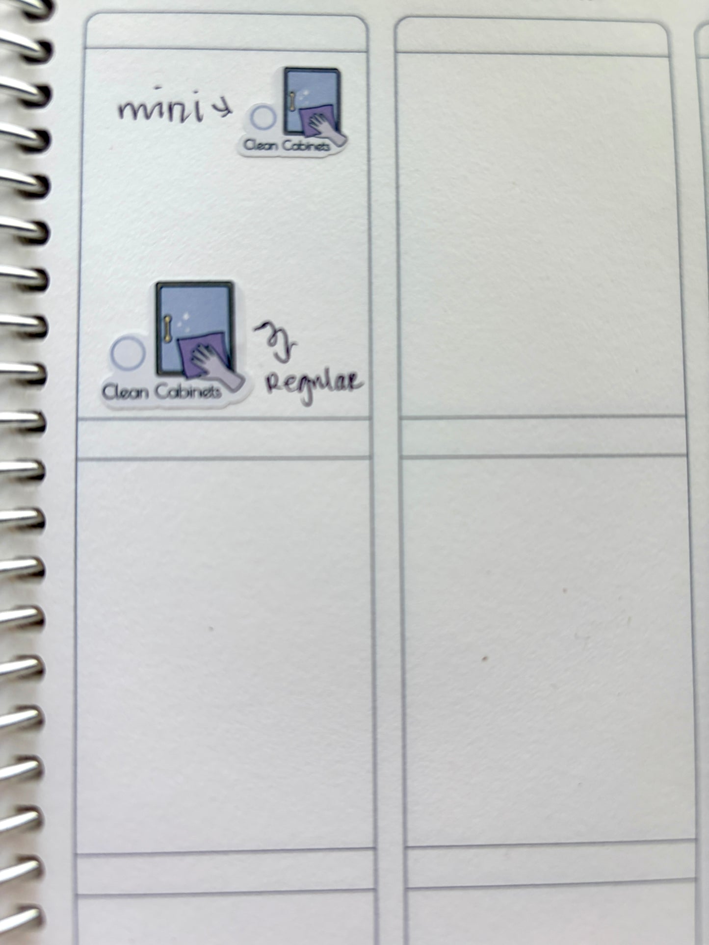 Monthly Cleaning Planner Stickers | Fridge, Oven & Cabinet Cleaning Icons