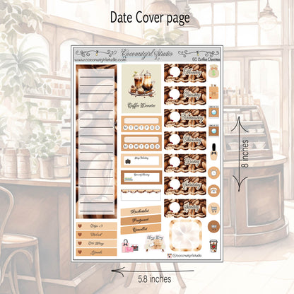 Coffee Lover’s Weekly Kit Planner Stickers | Cozy Café Planning Kit