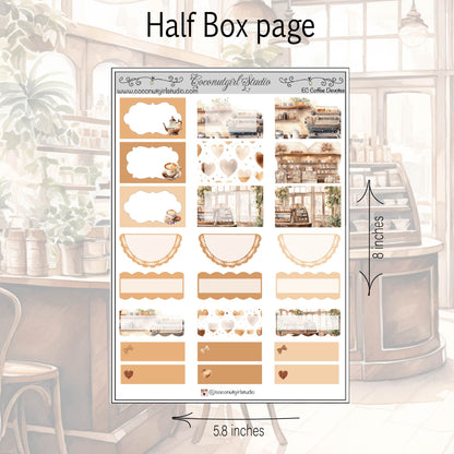 Coffee Lover’s Weekly Kit Planner Stickers | Cozy Café Planning Kit