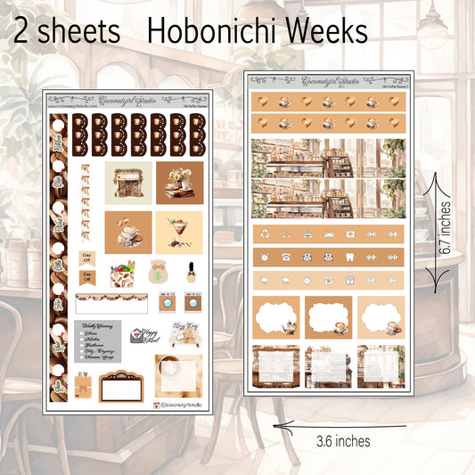 Coffee Lover’s Weekly Kit Planner Stickers | Cozy Café Planning Kit