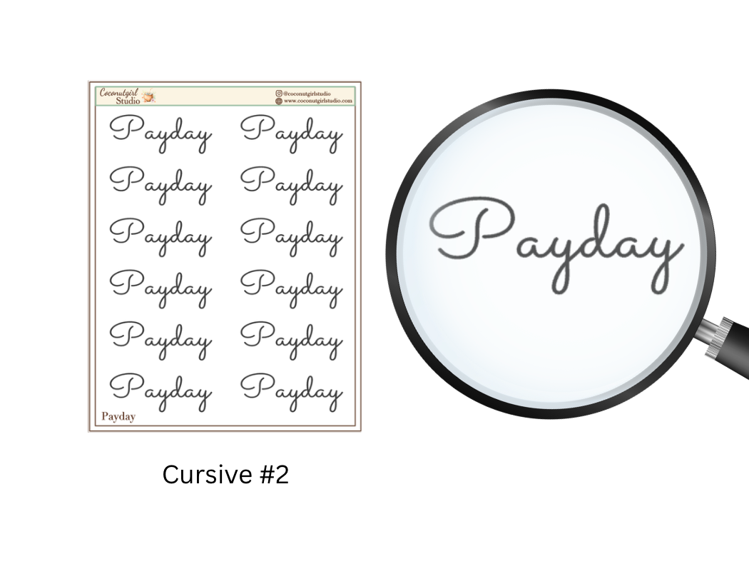 Two Dollar Tuesday Payday Planner Stickers | Budget & Bill Planning Stickers