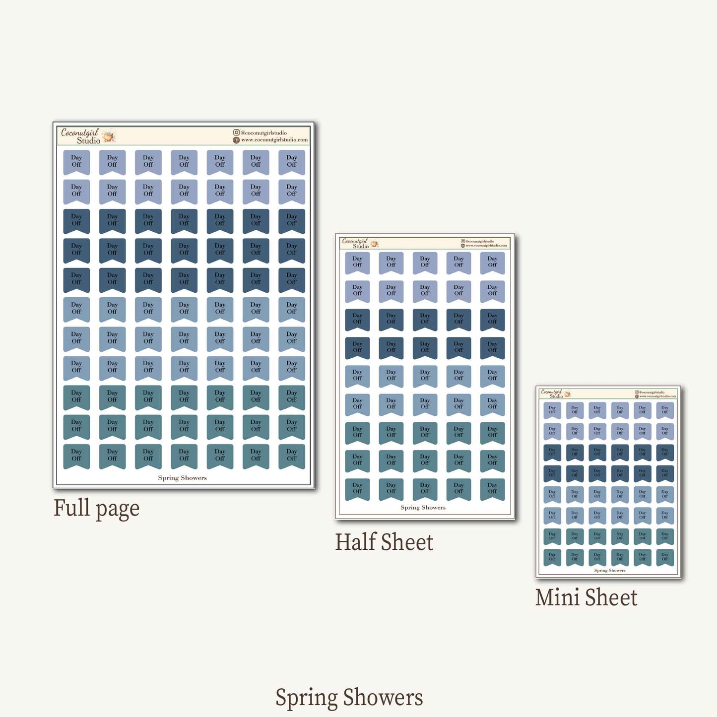 Day Off Page Flag Planner Stickers – Functional Day Off Flags for Journals & Weekly Planners
