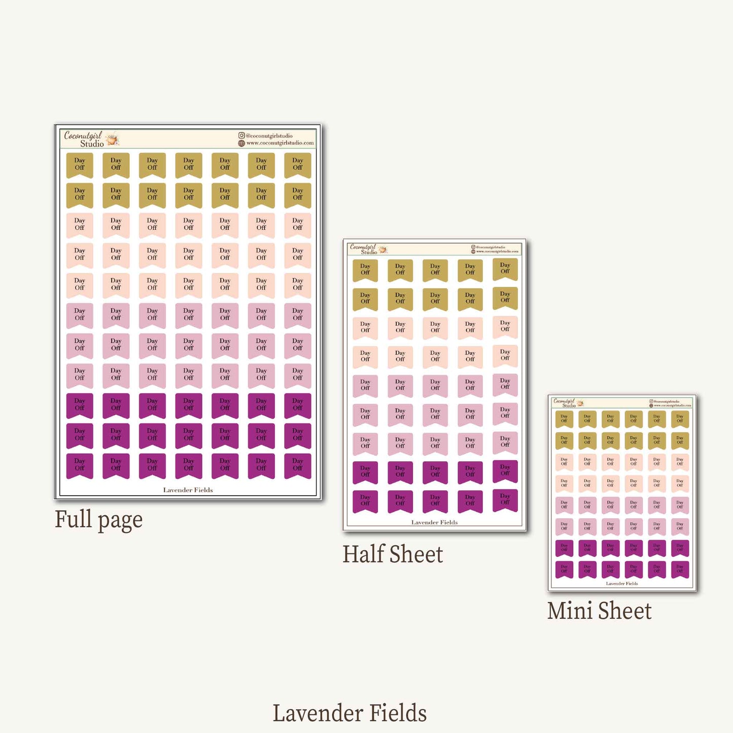 Day Off Page Flag Planner Stickers – Functional Day Off Flags for Journals & Weekly Planners